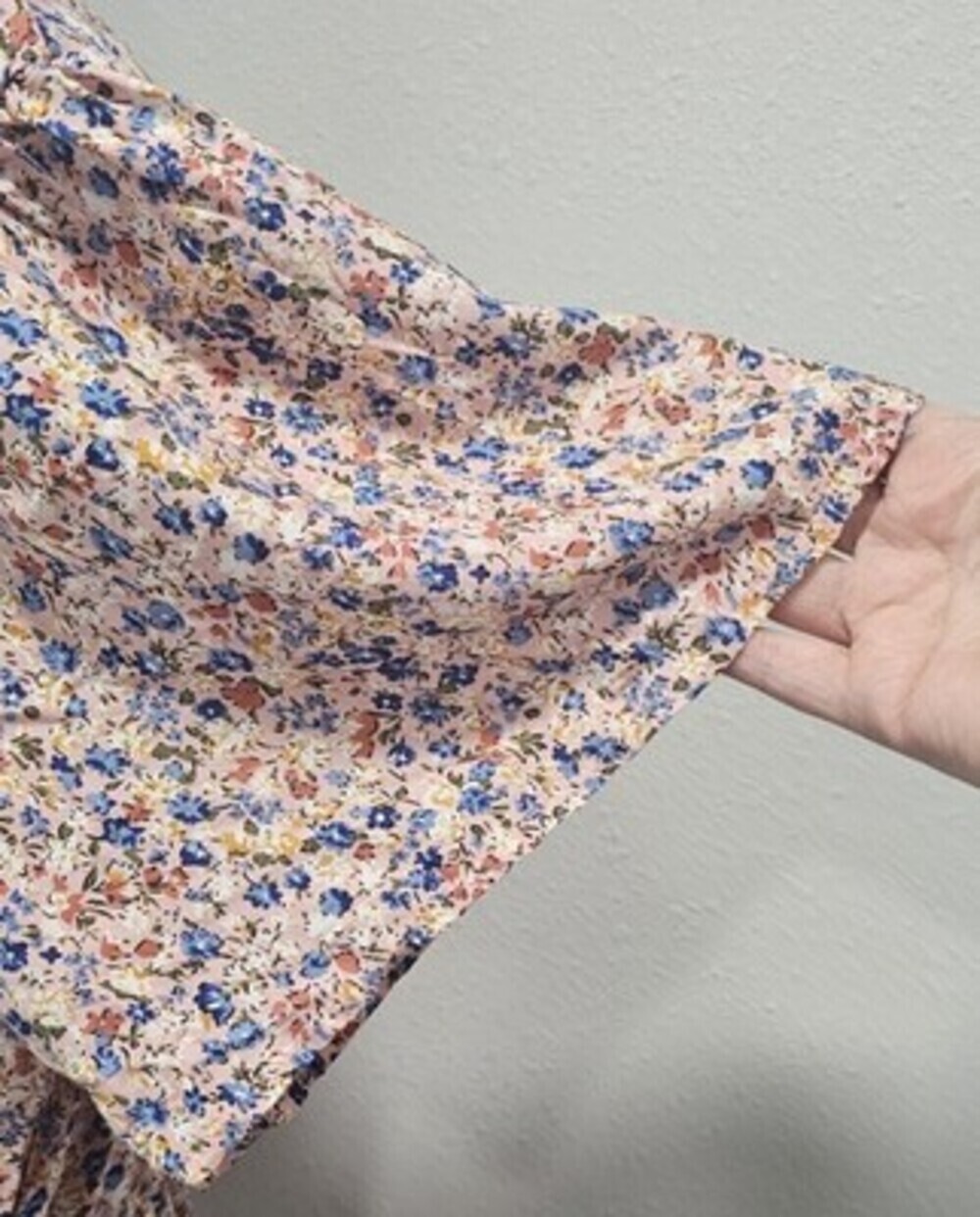 Manydress Womens Casual Floral Print Dress Layered Swing Boho Maxi Pockets Sz L - Picture 3 of 12